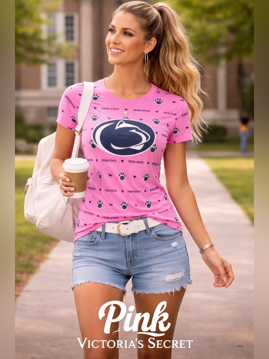 PINK Victoria's Secret Tops - 3/$20✨Penn State Pink Victoria's Secret Shirt Nittany Lions Special Edition